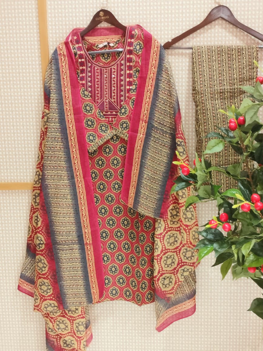 Pure cotton chruidar